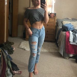 ripped mom jeans
